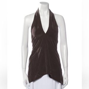 Theory Silk V neck halter top